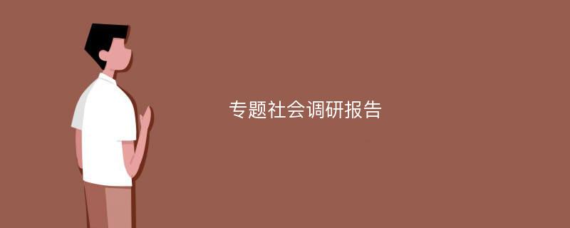 专题社会调研报告