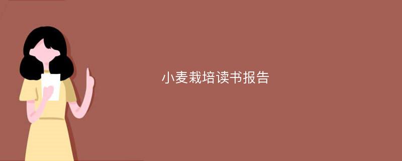 小麦栽培读书报告