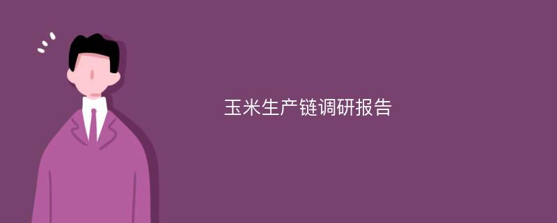 玉米生产链调研报告