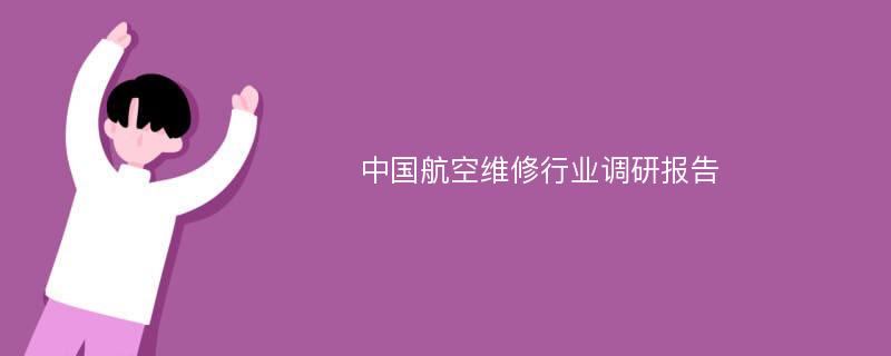 中国航空维修行业调研报告