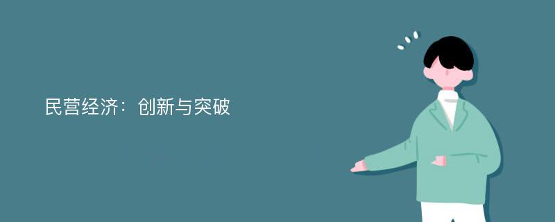 民营经济：创新与突破